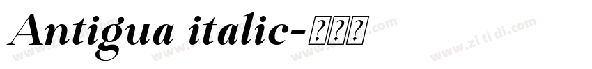 Antigua italic字体转换 Antigua italic字体转换